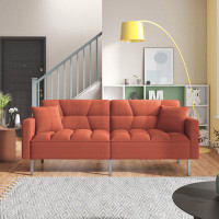 Ebern Designs Orisfur. Linen Upholstered Modern Convertible Folding Futon Sofa Bed
