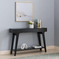 Wenty Console Desk Black With Drawers