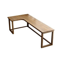 Lilac Garden Tools 62.99" Burlywood Rectangular Solid Wood desks