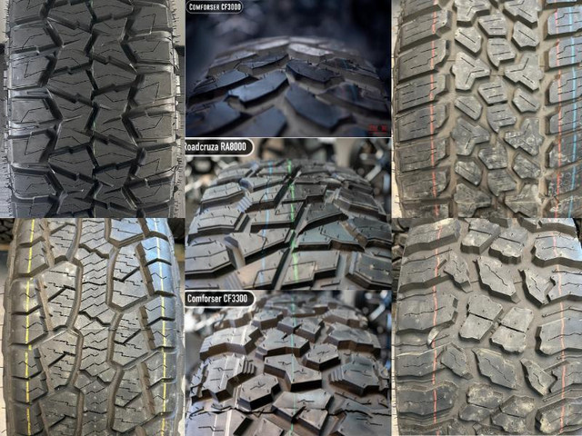Brand New Light Truck Tires! 10-12 Ply / Load Range E-F, Snowflake Rated, 80K Full Warranty - ALL SIZES Available! in Tires & Rims in Alberta