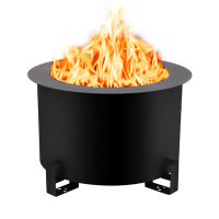 Arlmont & Co. Rund 14.6'' H x 21.46'' W Iron Wood Burning Outdoor Fire Pit