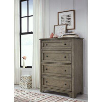 Birch Lane™ Farm House Four Drawer Chest, Old Crate Brown