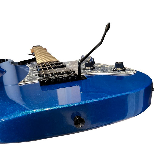 Demo Video! HSS Strat 24 Frets Full size for Beginners or Intermediate players Blue in Guitars - Image 4