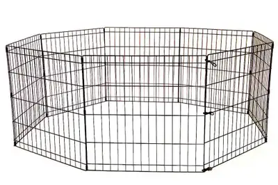 NEW 24 , 30 , 36 ,42 &amp; 48 IN DOG FENCE KENNEL DOG PLAY PEN CRATE FENCE 8 PANEL