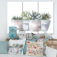 East Urban Home Cactus And Succulent House Plants III - Wrapped Canvas Painting