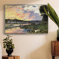 Wexford Home The Seine At Bougival In The Evening, 1870 Framed On Canvas Print - 81% Off
