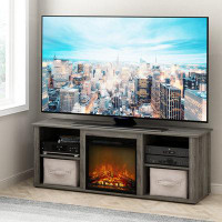 Red Barrel Studio Nolyn TV Stand for TVs up to 60" with Electric Fireplace Included