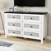 Bay Isle Home™ Storage Cabinet with 6 drawers,Wood Buffet Sideboard,Large Cupboard