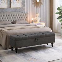Alcott Hill 59" Bed Bench With Storage