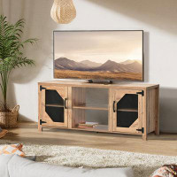 Gracie Oaks Almita TV Stand Entertainment Center Console Table with 2 Cabinets  for up to 65 Inch TV