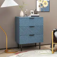 buthreing 3 Drawer Cabinet, Accent Storage Cabinet, Suitable For Bedroom
