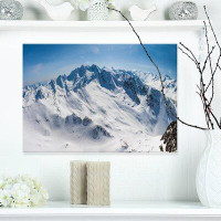 Made in Canada - Design Art Snowy Mountains Panoramic View Photographic Print on Wrapped Canvas