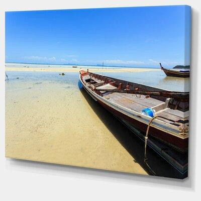 Made in Canada - East Urban Home 'Traditional Thai Boat on Beach' Photograph in Painting & Paint Supplies