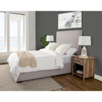 Latitude Run® Hanford Upholstered Bed, Grey Linen, Standard Footboard, Queen Size