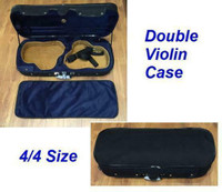 NEW! Oblong Shape Double Violin Hard Case 4/4 Size