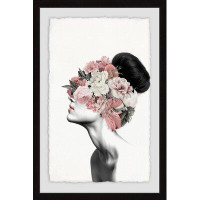 Wrought Studio 'Flower Hair Bun' Framed Graphic Art Print