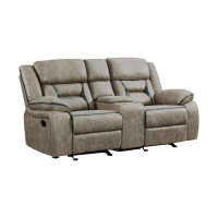 Latitude Run® Denali Faux Leather Upholstered Loveseat Made With Wood Finished In Grey