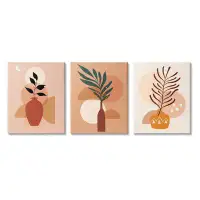 Stupell Industries Boho Plant Vases On Canvas 3 Pieces by Arctic Frame