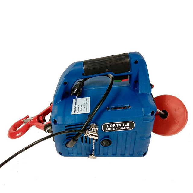 110V Wire-controlled Electric Hoist 450KGX7.6M Portable Household Electric Winch #300184 in Other Business & Industrial in Toronto (GTA) - Image 4