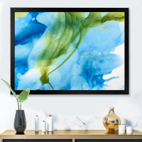Wrought Studio Green Blue Splashes Inks II - Modern Canvas Wall Art