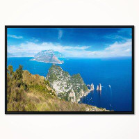 East Urban Home 'Capri Island in Italy' Floater Frame Photograph on Canvas