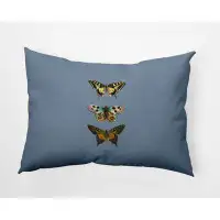 August Grove Butterflies Polyester Decorative Pillow Rectangular