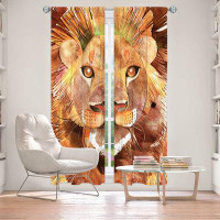East Urban Home Lined Window Curtains 2-panel Set for Window Size 80" x 61" by Marley Ungaro - Lion