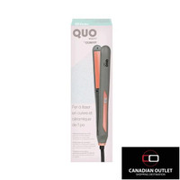 Conair Quo Beauty - Hot Air Brush,1 Hair Straightener, Copper Ceramic Straightener, Mini Straightening Brush