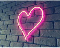 NEW LED HEART NEON WALL SIGN DECOR FMWN07