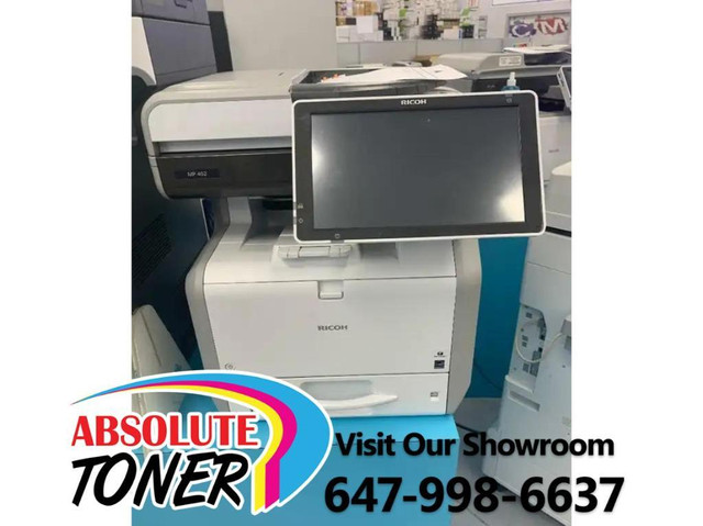 NEW Repo Ricoh MP 402 Monochrome  Multifunction Laser Printer Scanner Office Copier Fax scan Email w/ Color Touchscreen in Printers, Scanners & Fax in City of Toronto - Image 3