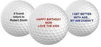 Personalized Golf Balls - Your Name, Birthday, Wedding, Tournament, Anniversary, or Holiday Printed in Golf
