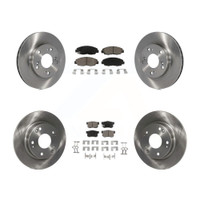 Front and Rear Disc Rotors and Ceramic Brake Pads Kit by Transit Auto K8C-101078