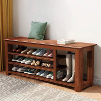 OAKHAM 47.0" Shoe Storage Bench, Adjustable Height 3 Layers Of Entryway Bench, Shoe Rack Organizer For Entryway, Mudroom