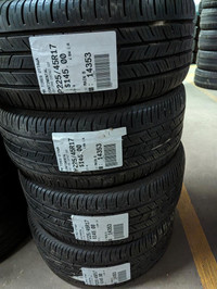 P225/45R17  225/45/17  CONTINENTAL CONTIPRO CONTACT SSR ( all season summer tires ) TAG # 14353