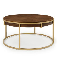 Mercer41 Nupur Brown Round Coffee Table