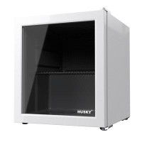 Husky Husky 46L Beverage Refrigerator 1.6 Cu. ft. Freestanding Counter-Top Mini Fridge with Glass Door