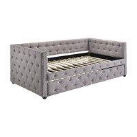 Wildon Home® Akeal Upholstered Twin Daybed with Trundle in Grey