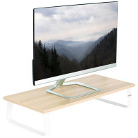 Vivo Vivo 24" Desktop Stand Organizer, TV Monitor Riser, Light Wood, STAND-V000WM