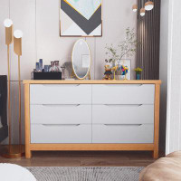 Latitude Run® Solid Wood White Dresser For Bedroom-ivory White