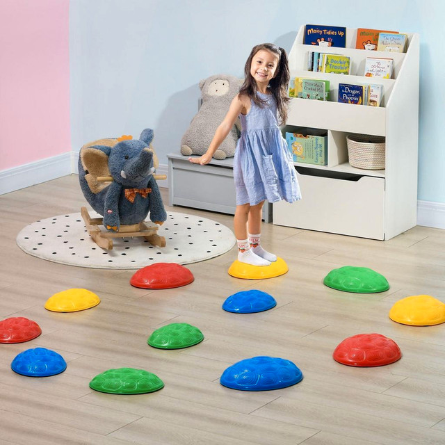 12 PCS BALANCE STEPPING STONES FOR KIDS WITH ANTI-SLIP MAT in Toys & Games - Image 2
