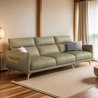 ULTORU 110.24" Beige 100% Polyester cloth Modular Sofa cushion couch