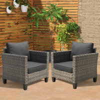 Red Barrel Studio Joette Outdoor Patio Chair With Cushions (set Of 2)