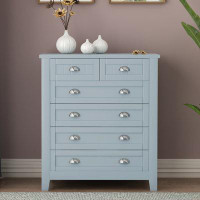 Winston Porter (blue-grey 2+4 Drawers) Kitchen Corridor Storage Cabinet Drawer Dresser Bar Cabinet