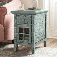 Kelly Clarkson Home Beth Solid Wood End Table with Storage and Built-In Outlets