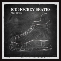 Isabelle & Max™ Cadre photo « ice hockey patines mid 1960 li », impression sur papier