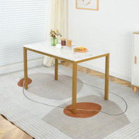 Kelly Clarkson Home Margaux Faux Marble Dining Table Up to 4-6