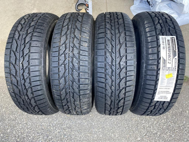 225/55/18 SNOW TIRES FIRESTONE TAKE OFFS  SET OF 4 $800.00 TAG#T1493 (NPLN2751218T2) MIDLAND ON. in Tires & Rims in Ontario