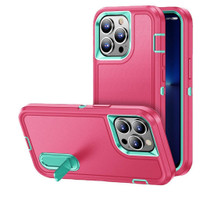 iPhone 11 / iPhone XR PEAK 3in1 Toughest Hybrid with Stand Cover Case - Teal/Hot Pink