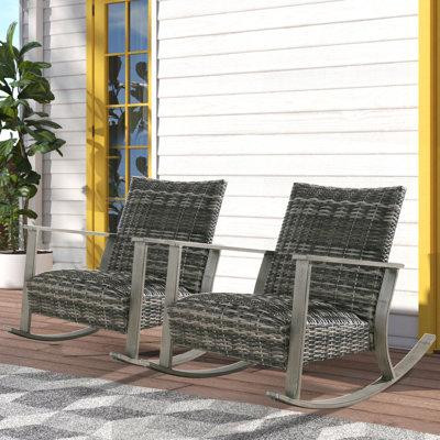 Wade Logan Outdoor Rocking Metal Chair in Chairs & Recliners