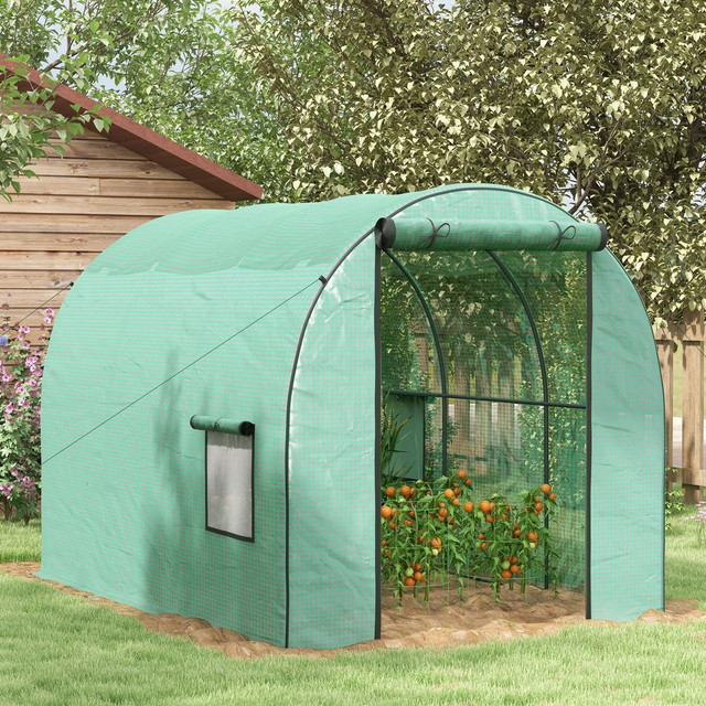 Polytunnel Greenhouse 300L x 200W x 200Hcm Green in Patio & Garden Furniture